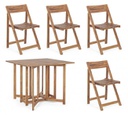 Set da esterno Noemi Tavolo e 4 Sedie pieghevoli in legno nobilitato