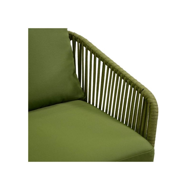 Set salotto da giardino VISALIA in alluminio Bianco e corda Verde 4 pezzi