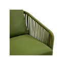 Set salotto da giardino VISALIA in alluminio Bianco e corda Verde 4 pezzi