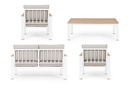 Set salotto giardino Belmar bianco iperbriko