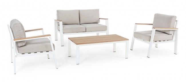 Set salotto giardino Belmar bianco iperbriko