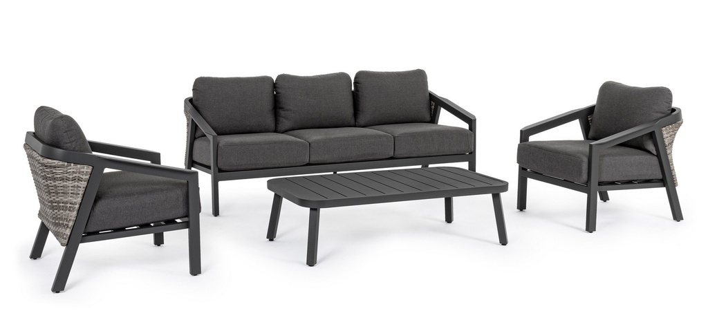 Set salotto giardino Cordova antracite iperbriko