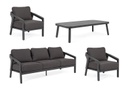 Set salotto giardino Cordova antracite iperbriko