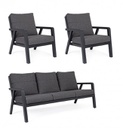Set salotto giardino Truman antracite iperbriko