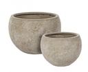 Set2 P.Vaso Cement Sfera Sabbia