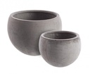 Set2 Vaso Cement Sfera Grigio  
