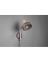 Applique Gaya 1xE14 Nichel Antico E Legno H32 cm Trio Lighting
