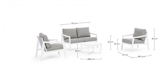 Set4 Salotto C-C Sirenus Bianco Yk11