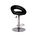 Sgabello in similpelle nero 39x32x80/102h cm
