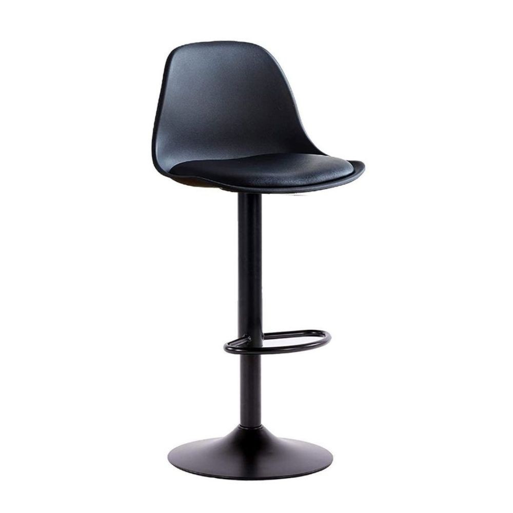 Sgabello regolabile completamente nero  36x40x85 cm