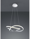 Sospensione Moderna Course Nichel Led Dimmerabile 27W Ø60 cm Trio Lighting