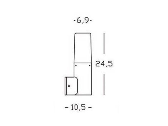 Applique In Alto E27  linea stem  grafite