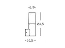 Applique In Alto E27  linea stem  grafite