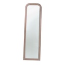 Specchio da terra legno crema anticato opaco ovale cm 50xh170x2