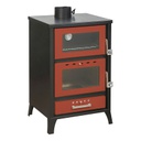 Stufa a Legna con Forno Marika Rossa 22 Kw L50,5xp58,5xh91,5