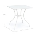TAVOLO KELSIE BIANCO 70X70