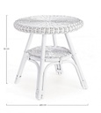 Tavolino Alliss bianco in rattan D52