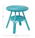 Tavolino Alliss blu in rattan D52