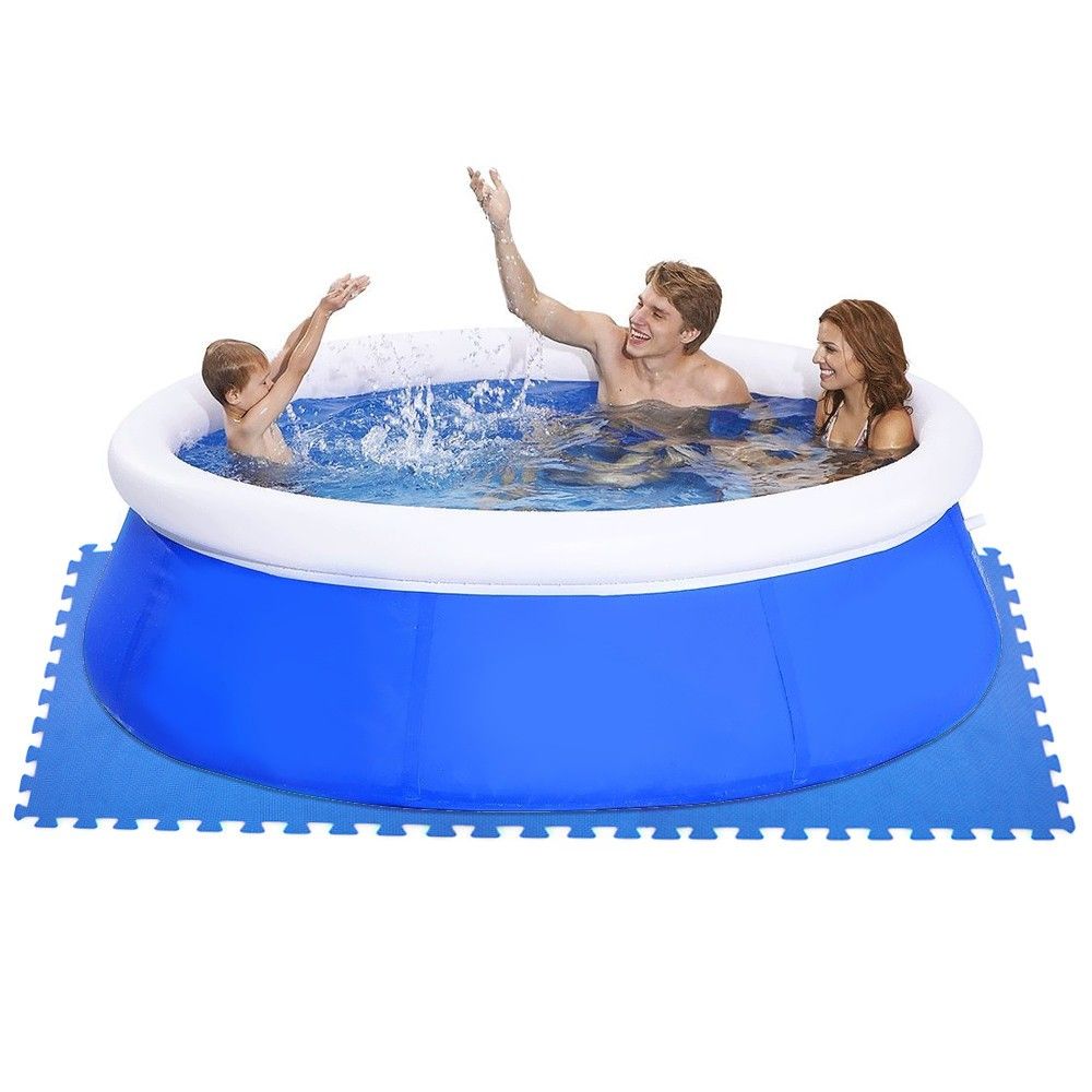 Tappeto tappetino puzzle morbido per piscina 60x60x0.8 blu