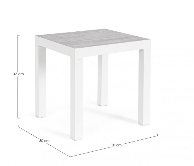 Tavolino Kledi 50X50 Bianco Jx11