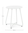Tavolino Wissant Bianco D40 in metallo