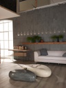 Tavolini moderno pietra beige cm 74 x 123 x h 27