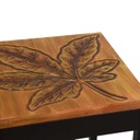 Tavolino disegno foglia ca-9737 cm. 51 x 51 h 61