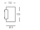 Applique Led 10W+10W 3000K  linea show  grafite