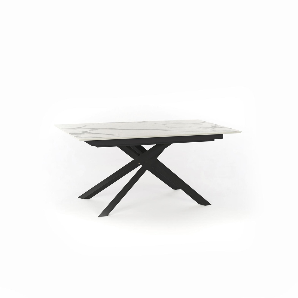 Tavolo allungabile con top in marmo calacatta 170/270x90x76h cm