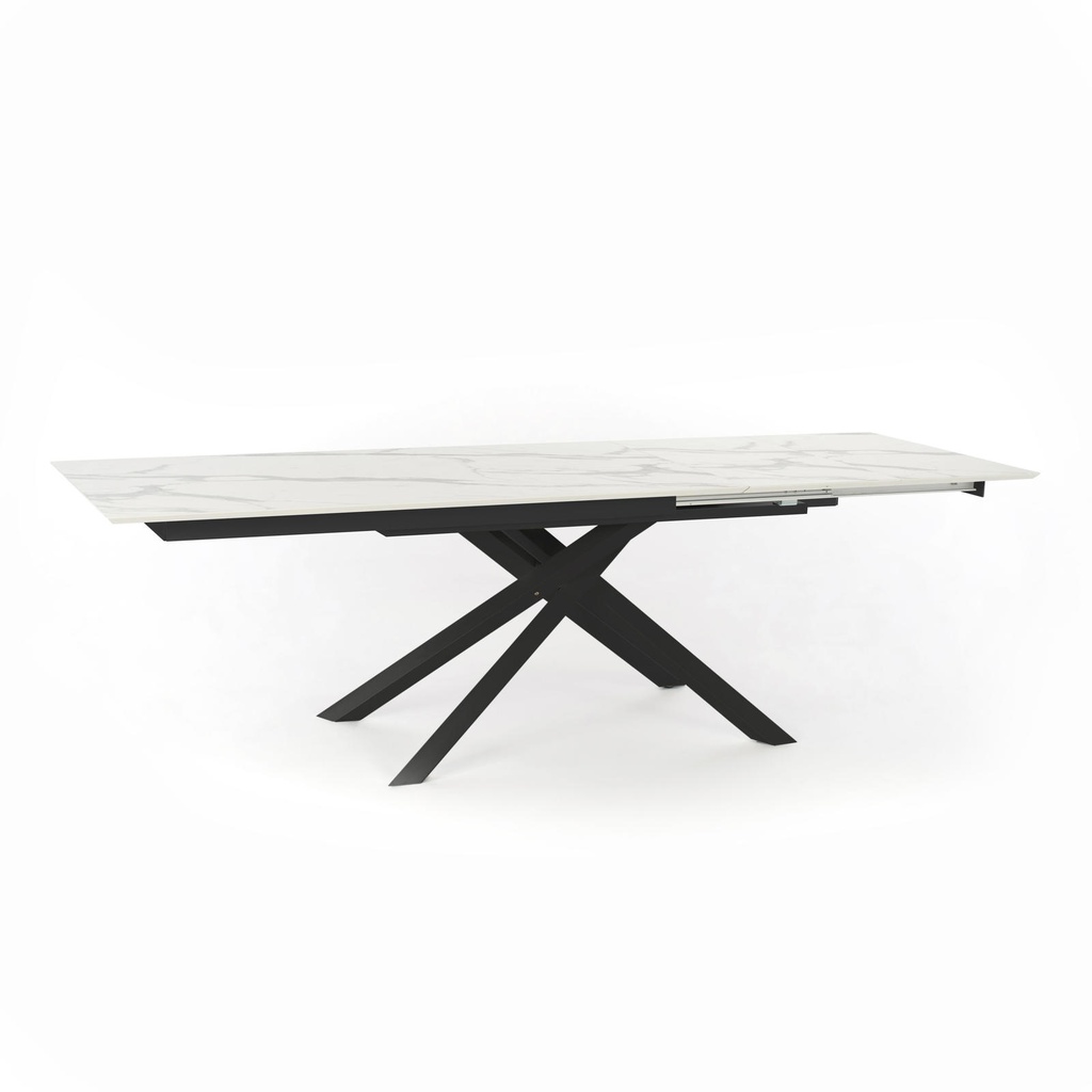 Tavolo allungabile con top in marmo calacatta 170/270x90x76h cm