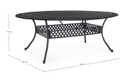 Tavolo Ivrea ovale in alluminio antracite 200x150 cm