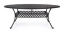 Tavolo Ivrea ovale in alluminio antracite 200x150 cm