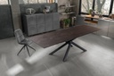 Tavolo allungabile con top ruggine e gambe nere 170/270x90x76h cm