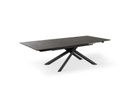 Tavolo allungabile con top ruggine e gambe nere 170/270x90x76h cm