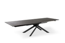 Tavolo allungabile con top ruggine e gambe nere 170/270x90x76h cm