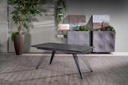 Tavolo allungabile nero opaco 90 cm x 160-240  cm cm H. 76 cm