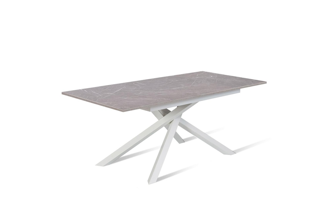 Tavolo allungabile antracite-bianco 90 cm x 140- 190 cm H. 76 cm
