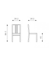 2x Sedia in legno laccato - Mina 