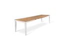 Tavolo allungabile rovere-bianco 80 cm x 130-290 cm H. 76 cm