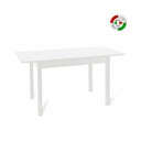 Tavolo pranzo allungabile bianco frassinato in legno nobilitato cm 85x140-180