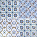 Tavolo in ferro battuto con mosaico e sedie