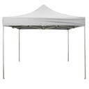 Telo laterale impermeabile 2x2m bianco con porta avvolgibile per gazebo