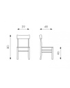 2x Sedia in legno laccato Brera verde STS