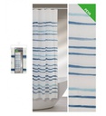 Tenda doccia dalle eleganti strisce acquarello blu, dimensioni 240x200 cm.