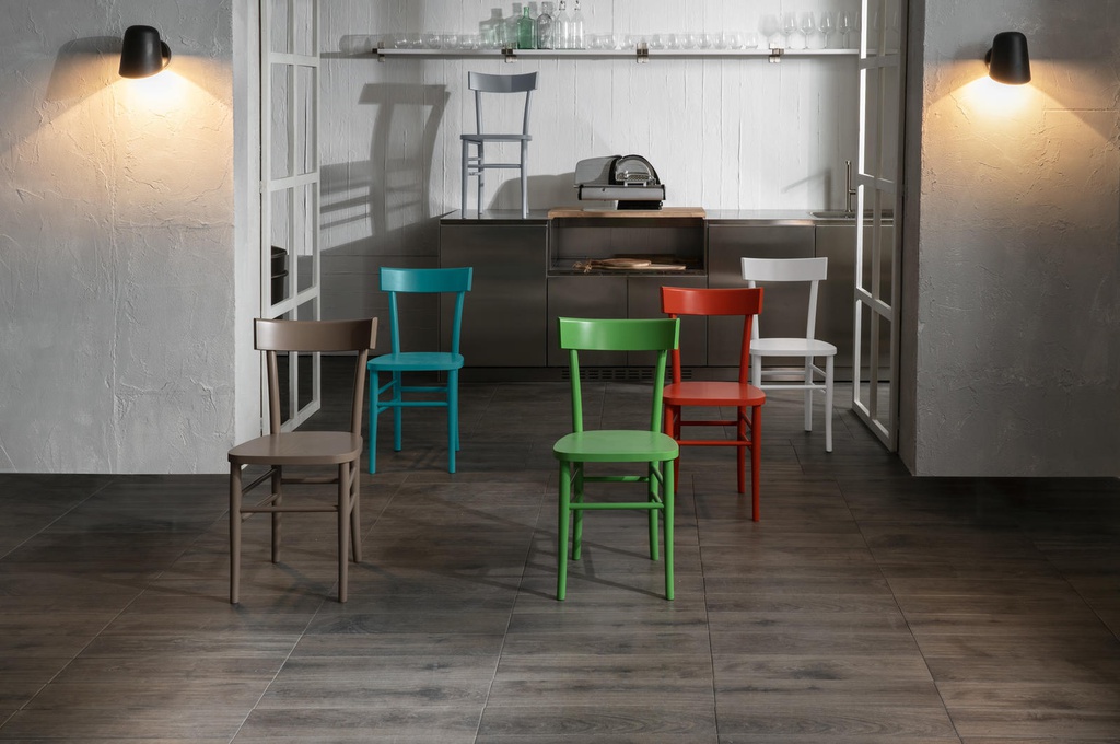 2x Sedia in legno laccato bianco 48x39x80h cm