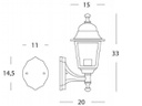 Applique Piccola In Alto E27  linea nano  bianco