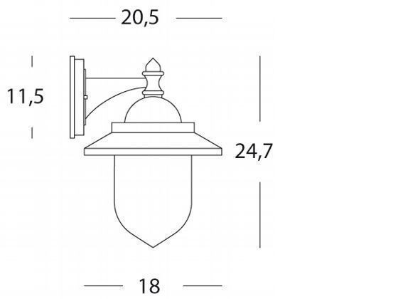 Applique Piccola In Basso  linea rondo'  bianco