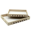 Vassoio lignum legno 1-2 rettangolare cm40x32,5h5