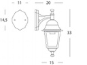 Applique Piccola In Basso E27  linea nano  bianco