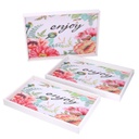 Vassoio legno 1-3 enjoy bianco rettangolare cm45x30h4